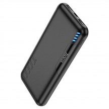 Acumulator Hoco Power Bank Easylink  - 2xUSB-A, Micro-USB, USB Type-C, LED Indicator, 10000mAh - Black J82