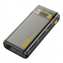 Acumulator Hoco Power Bank Discovery Edition  - 2xUSB, Type-C, Micro-USB, Digital Display, Fast Charge 65W, 3A, 20000mAh - Blac