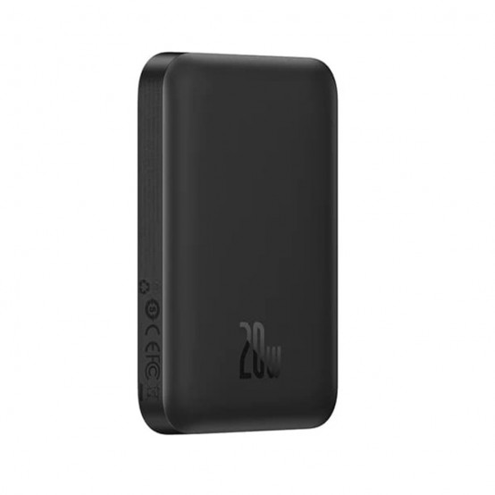 Acumulator Baseus Power Bank Magnetic Wireless Charging  - Type-C, 6000mAh, 20W with Cable USB-C to Type-C, 0.5m - Black PPCX05