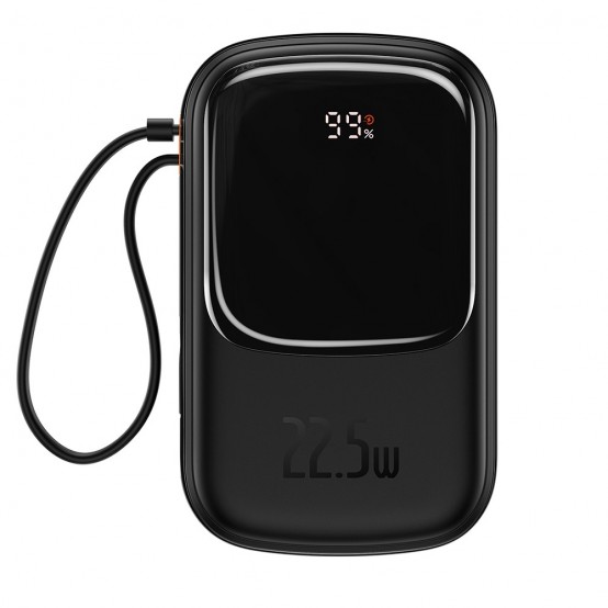 Acumulator Baseus Power Bank Qpow Pro  - QC/PD/SCP/FCP, 20000mAh, 22.5W with Cable USB-C - Black PPQD060301/PPQD040101