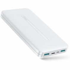 Acumulator JoyRoom Power Bank  - 2x USB, Type-C, Micro-USB, 2.1A, 10000mAh - White JR-T012