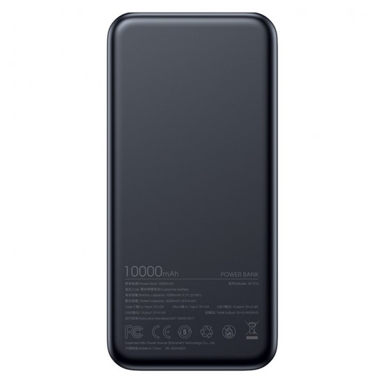 Acumulator JoyRoom Power Bank Dazzling Series  - 2x USB, Type-C, Micro-USB, with LED for Battery Check, 12W, 10000mAh - Black J