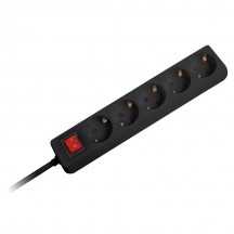 Prelungitor Omega PRELUNGITOR 3X1.5MM 5 PRIZE 1.5M INTRERUPATOR NEGRU OL5G15