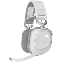 Casca Corsair HS80 RGB WIRELESS Premium Gaming Headset with Spatial Audio - White CA-9011236-EU