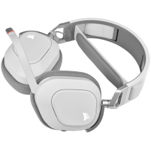 Casca Corsair HS80 RGB WIRELESS Premium Gaming Headset with Spatial Audio - White CA-9011236-EU