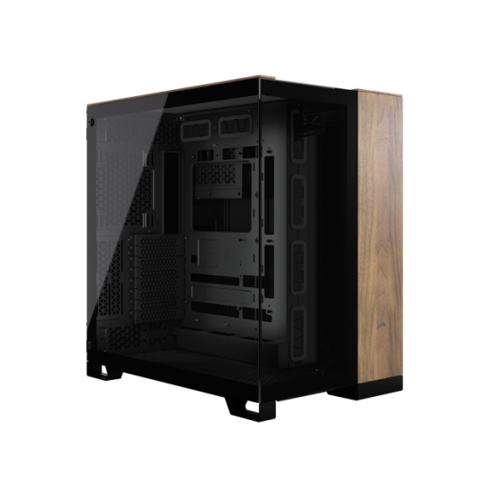 Carcasa Corsair 6500X Mid-Tower Dual Chamber PC Case - Black/Walnut Wood CC-9011282-WW