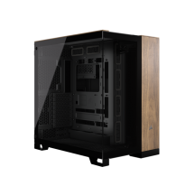Carcasa Corsair 6500X Mid-Tower Dual Chamber PC Case - Black/Walnut Wood CC-9011282-WW