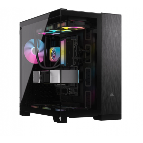 Carcasa Corsair 6500X Mid-Tower Dual Chamber PC Case - Black/Obsidian Aluminum CC-9011283-WW