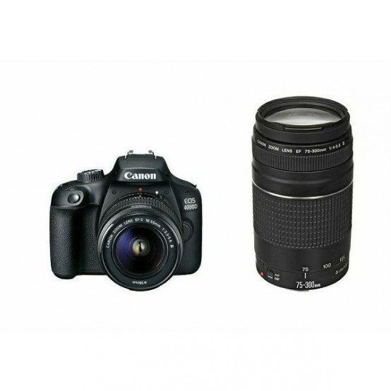 Aparat foto digital Canon double kit EOS-4000D + EF-S 18-55mm DCIII + 75-300mm DC 3011C020AA