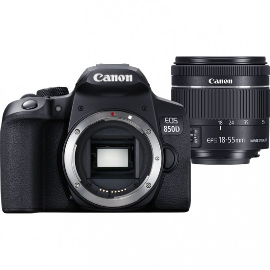 Aparat foto digital Canon EOS 850D + EF-S 18-55 1:4-5.6 IS STM kit Black 3925C016AA