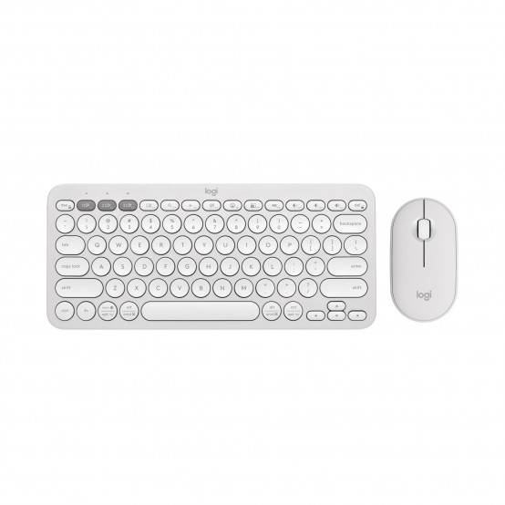Tastatura Logitech Pebble 2 Combo - Wireless Keyboard Mouse - Tonal White 920-012240