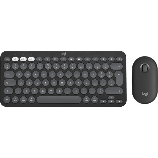 Tastatura Logitech Pebble 2 Combo for Mac - Wireless Keyboard Mouse - Tonal Graphite 920-012244