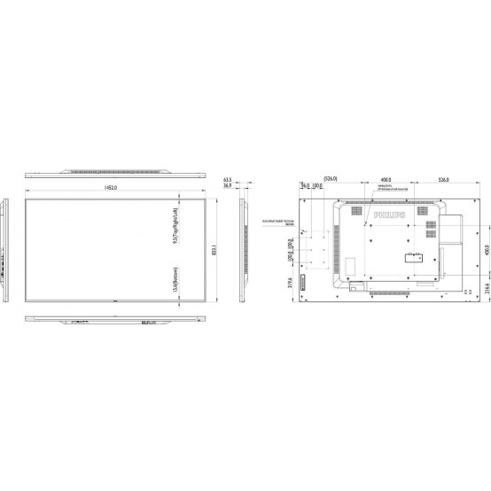 Monitor LCD Philips D-line 65BDL4050D/00