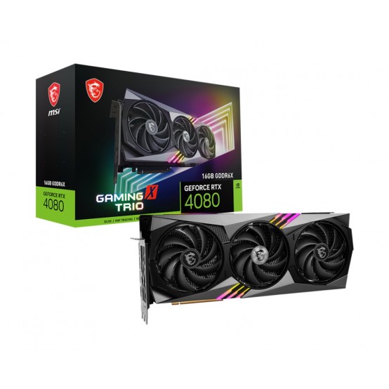 Placa video MSI GeForce RTX 4080 16GB GAMING X TRIO refurbished V511-005R