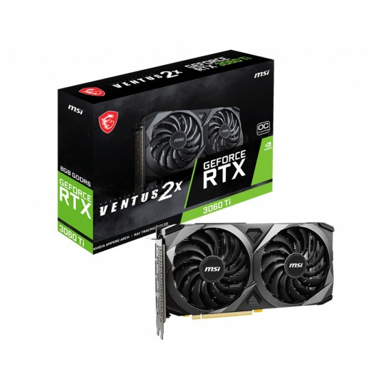Placa video MSI GeForce RTX 3060 Ti VENTUS 2X 8G OCV1 LHR refurbished V397-232R