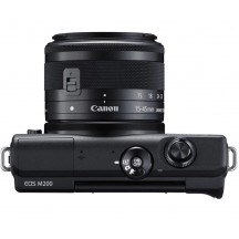 Aparat foto digital Canon EOS M200 dublu kit EF-M 15-45mm f/3.5-6.3 IS STM + EF-M 55-200mm F4.5-6.3 IS STM 3699C030AA
