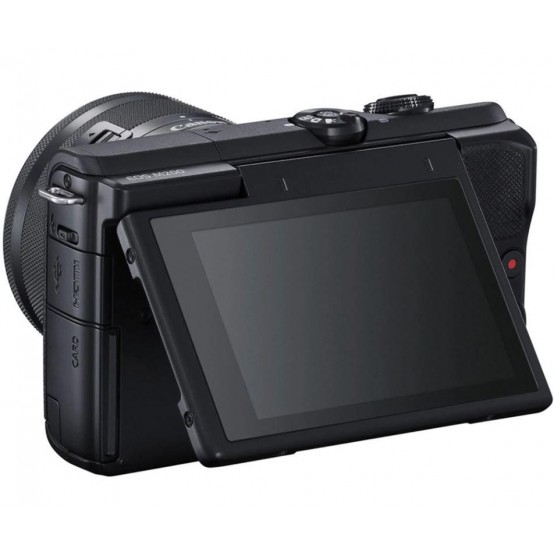 Aparat foto digital Canon EOS M200 dublu kit EF-M 15-45mm f/3.5-6.3 IS STM + EF-M 55-200mm F4.5-6.3 IS STM 3699C030AA