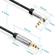 Cablu Sentivus CABLU AUDIO 3.5 TATA - TATA 3.0M 90 SENTIVUS S-AU030-300