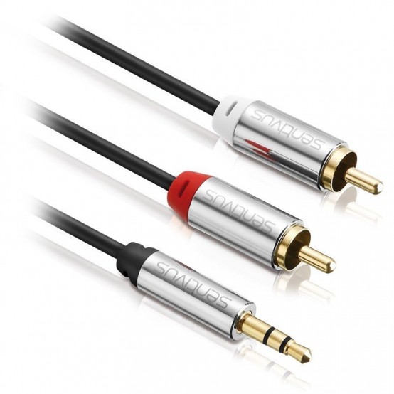 Cablu Sentivus CABLU AUDIO 3.5 TATA - 2XRCA TATA 3.0M SENTIVUS S-AU070-100