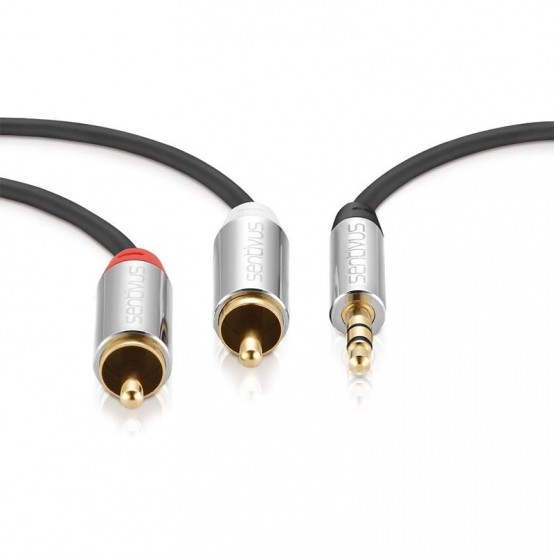 Cablu Sentivus CABLU AUDIO 3.5 TATA - 2XRCA TATA 3.0M SENTIVUS S-AU070-100