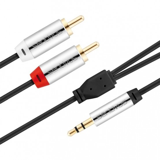 Cablu Sentivus CABLU AUDIO 3.5 TATA - 2XRCA TATA 3.0M SENTIVUS S-AU070-100