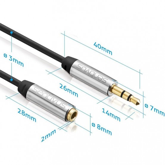 Cablu Sentivus CABLU 3.5 TATA - 2X 3.5 MAMA 1.5M SENTIVUS S-AU100-150