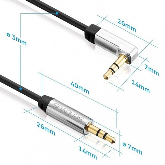 Cablu Sentivus SET 2 CABLU 3.5 TATA - 3.5 TATA 1.0M SENTIVUS S-AU110-100