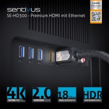 Cablu Sentivus CABLU PREMIUM HDMI TATA - TATA 4K 2.0M SENTIVUS S-HD300-200