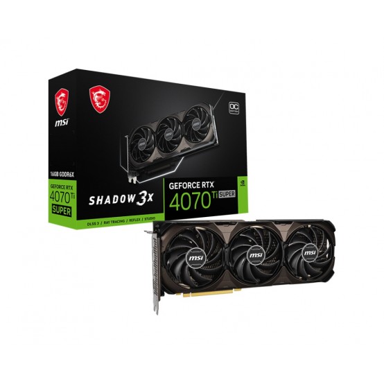 Placa video MSI GeForce RTX 4070 Ti SUPER 16G SHADOW 3X OC V513-845R