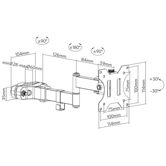 Suport Techly  ICA-LCD110BK