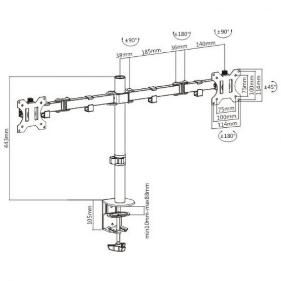 Suport Techly  ICA-LCD582-D