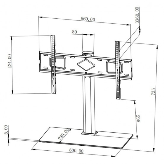 Suport Techly  ICA-LCDS07L