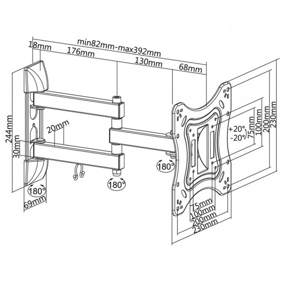 Suport Cabletech  UCH0202