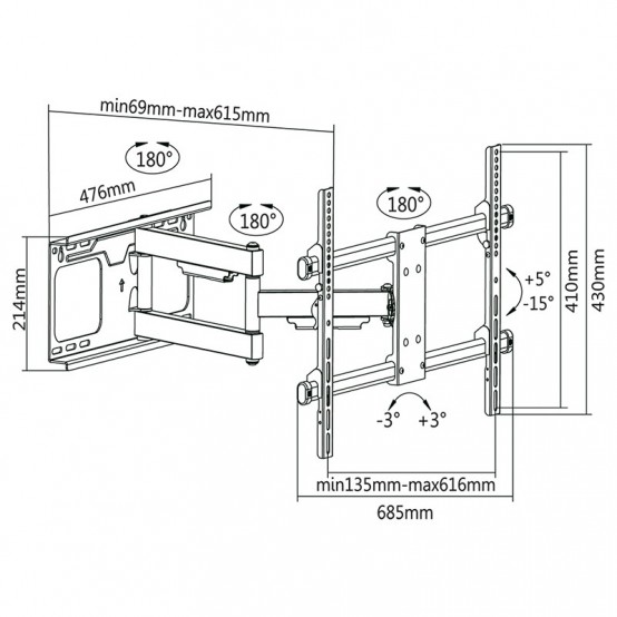 Suport Cabletech  UCH0205