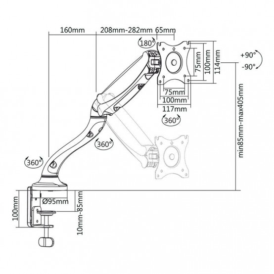 Suport Cabletech  UCH0208