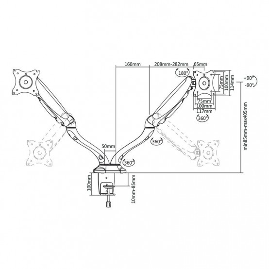 Suport Cabletech  UCH0209