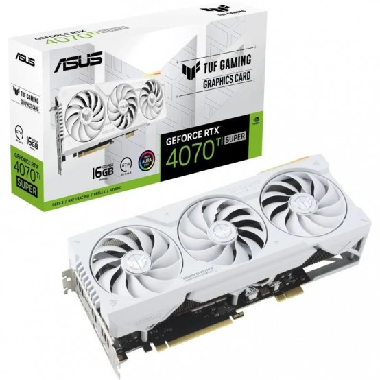 Placa video ASUS TUF Gaming GeForce RTX 4070 Ti SUPER BTF White TUF-RTX4070TIS-16G-BTF-WHITE