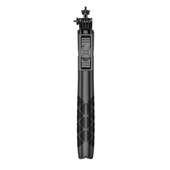 Suport Techsuit Selfie Stick  - Stable Tripod with 1/4 Screw Interface and Wireless Remote for GoPro, Phones, 156cm - Black Q16