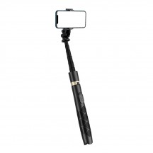 Suport Techsuit Selfie Stick  - Stable Tripod with 1/4 Screw Interface and Wireless Remote for GoPro, Phones, 156cm - Black Q16