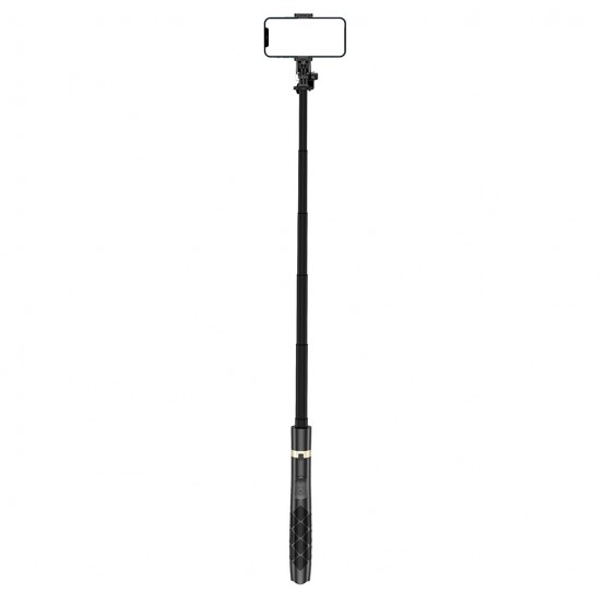 Suport Techsuit Selfie Stick  - Stable Tripod with 1/4 Screw Interface and Wireless Remote for GoPro, Phones, 156cm - Black Q16