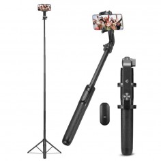 Suport Spigen Selfie Stick  - Stable, Bluetooth, 1/4 Screw, for Phone, GoPro - Black S560W