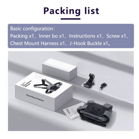Suport Techsuit Camera Holder  - for GoPro with Magnetic Base, Chest Wear - Gray JX-002