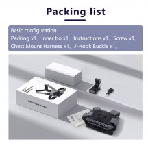 Suport Techsuit Camera Holder  - for GoPro with Magnetic Base, Chest Wear - Gray JX-002