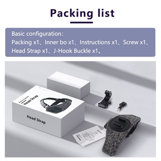 Suport Techsuit GoPro Holder  - Headband with Magnetic Base - Gray JX-003