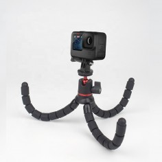 Suport Techsuit Octopus Tripod  - for Phone and GoPro Action Camera, Portable, Flexible - Black JX-004