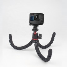 Suport Techsuit Octopus Tripod  - for Phone and GoPro Action Camera, Portable, Flexible - Black JX-004