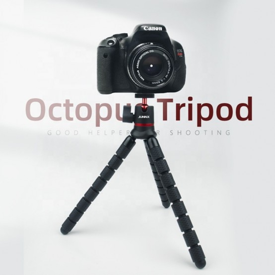 Suport Techsuit Octopus Tripod  - for Phone and GoPro Action Camera, Portable, Flexible - Black JX-004