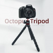 Suport Techsuit Octopus Tripod  - for Phone and GoPro Action Camera, Portable, Flexible - Black JX-004