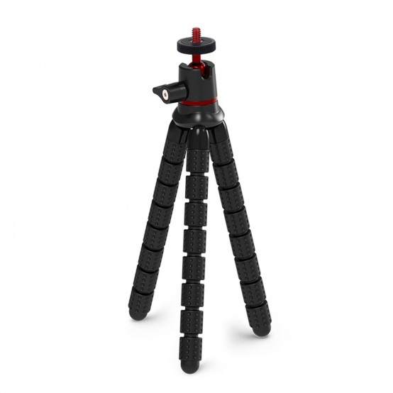 Suport Techsuit Octopus Tripod  - for Phone and GoPro Action Camera, Portable, Flexible - Black JX-004