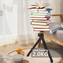 Suport Techsuit Octopus Tripod  - for Phone and GoPro Action Camera, Portable, Flexible - Black JX-004